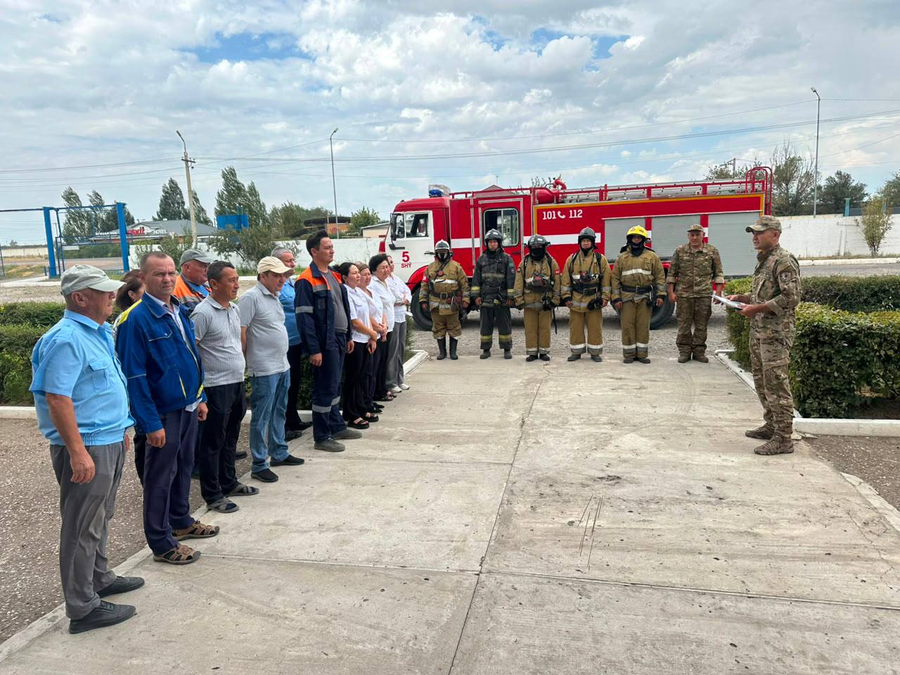 В Шу проведено пожарно-тактическое занятие
