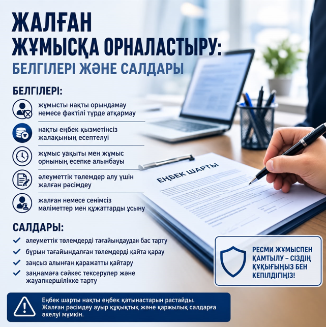 ЖАЛҒАН ЖҰМЫСҚА ОРНАЛАСТЫРУ: БЕЛГІЛЕРІ МЕН САЛДАРЫ