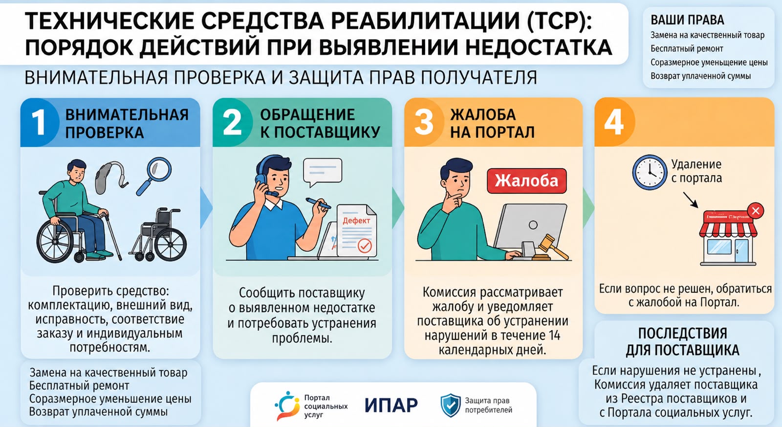 Что делать, если полученное техническое средство оказалось неисправным, имеет недостатки или не соответствует заявленным требованиям?