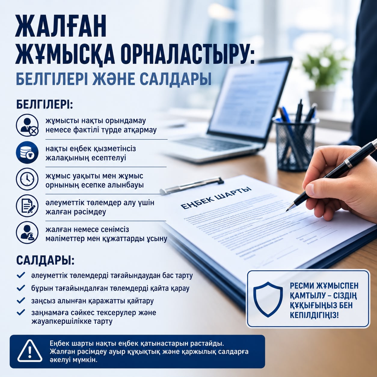 ‼️Фиктивное трудоустройство: признаки и последствия