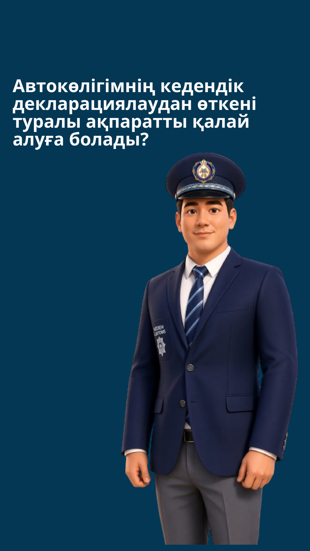 How do I get information about the customs declaration of a motor vehicle?