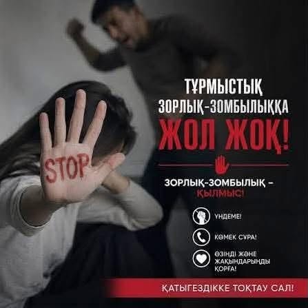 Тұрмыстық зорлық-зомбылыққа жол жоқ!