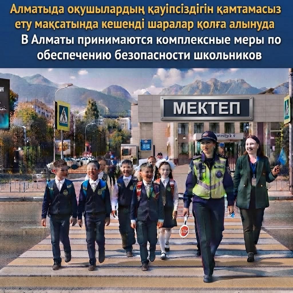 Алматыда оқушылардың қауіпсіздігін қамтамасыз ету мақсатында кешенді шаралар қолға алынуда
