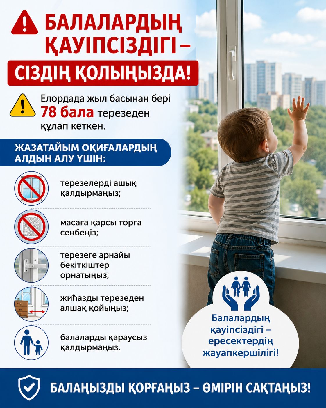 БЕЗОПАСНОСТЬ ДЕТЕЙ – В ВАШИХ РУКАХ!