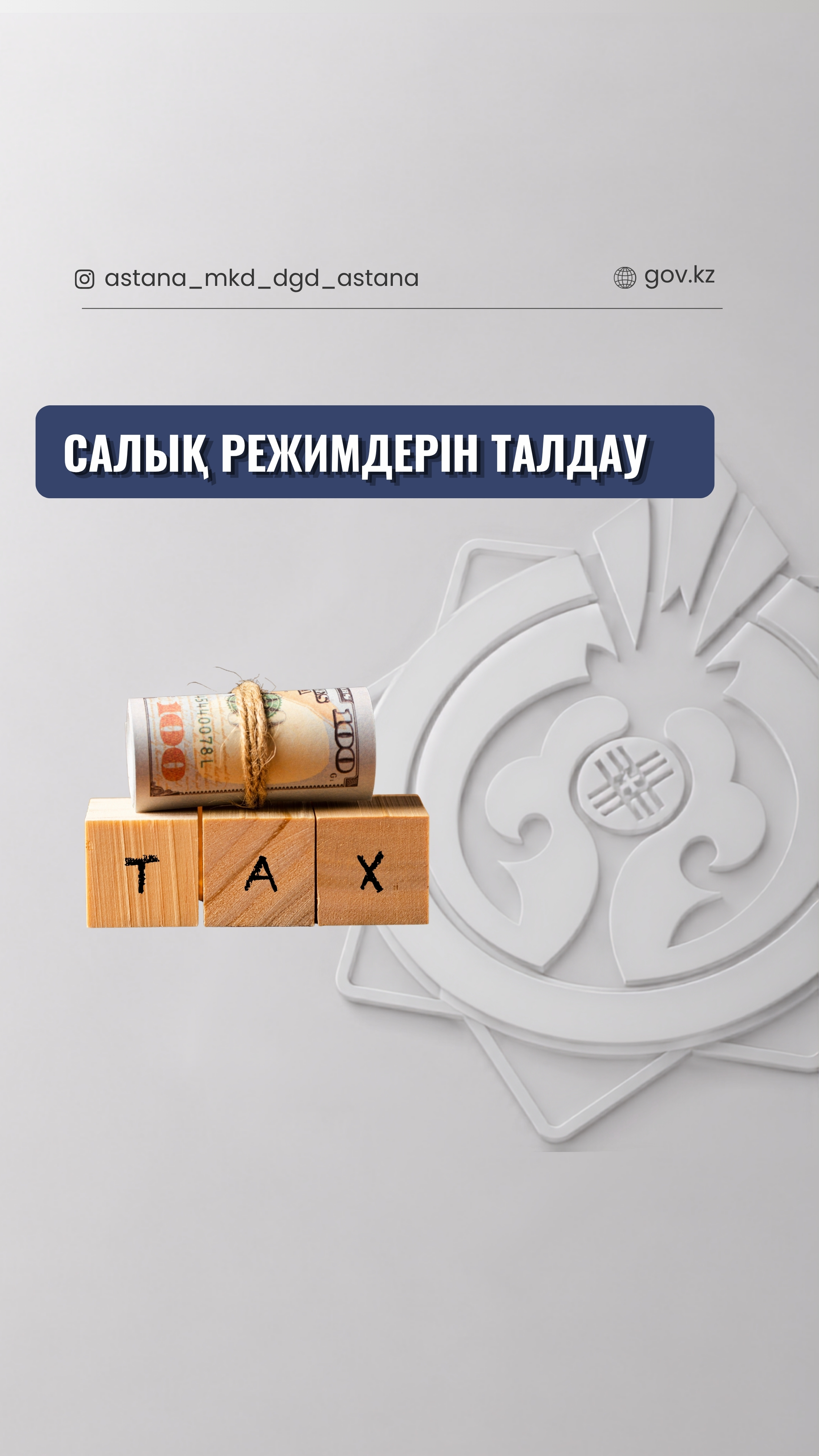 Салық режимдерін талдау.
