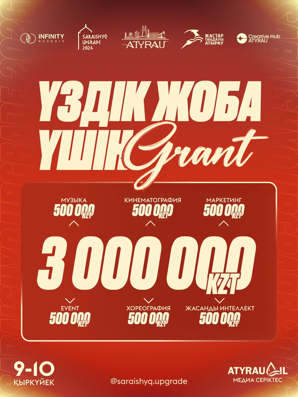 «Saraishyq Upgrade 2026» форумы аясында үздік жобаларға грант беріледі